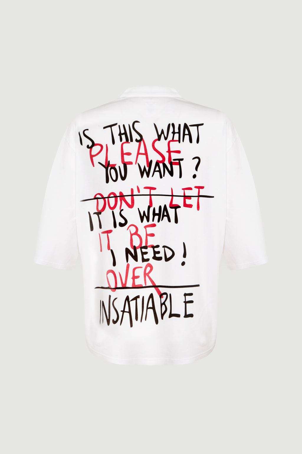 Insatiable T-shirt / buttoned up / Unisex