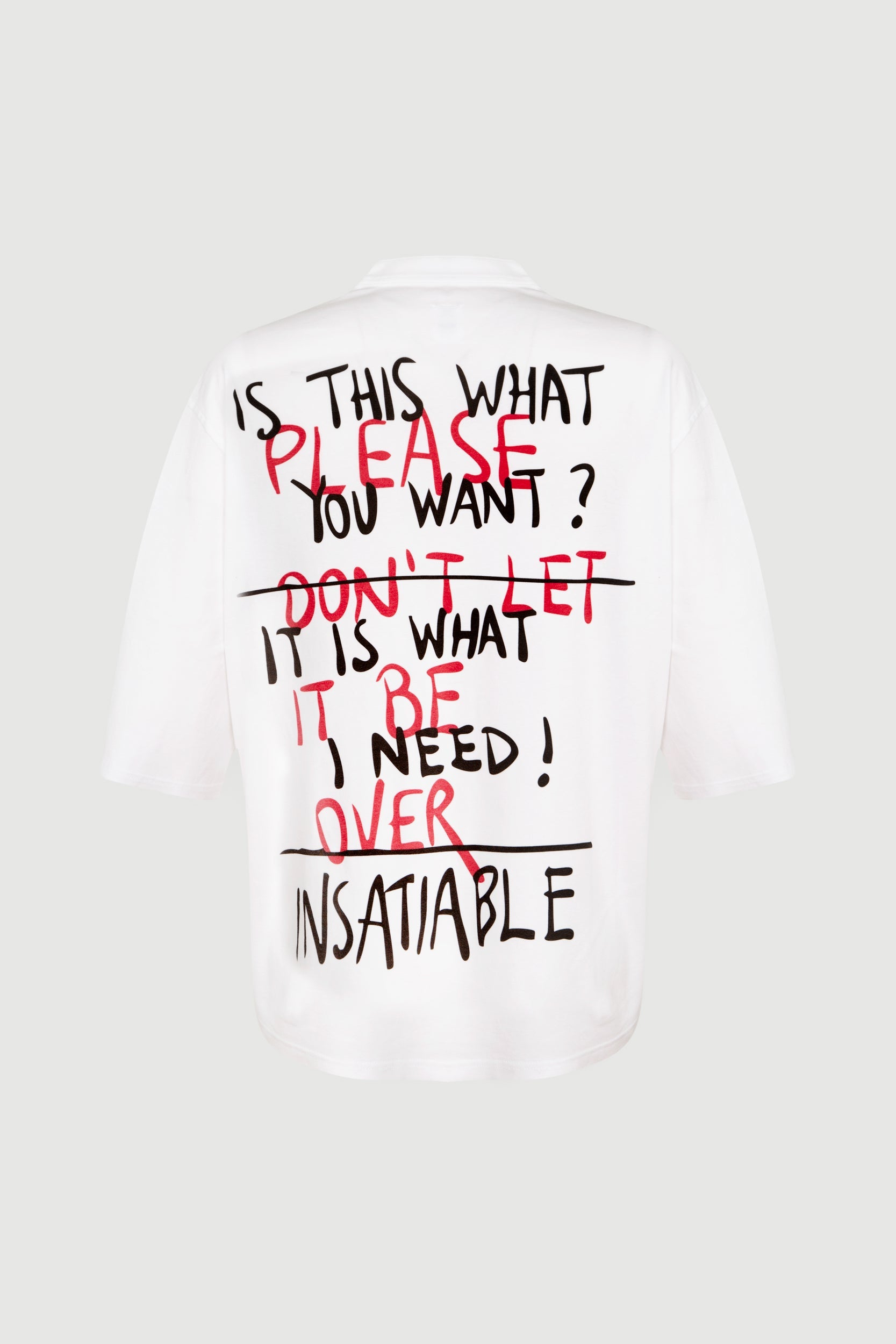 Insatiable T-shirt / buttoned up / Unisex