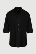Button down t-shirt / Unisex / Black