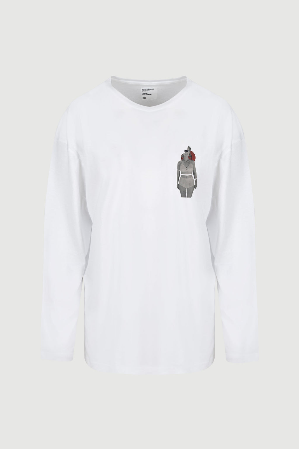 Woman With Bra Long Sleeve Tee - front print