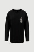 Woman With Bra Long Sleeve Tee - front print