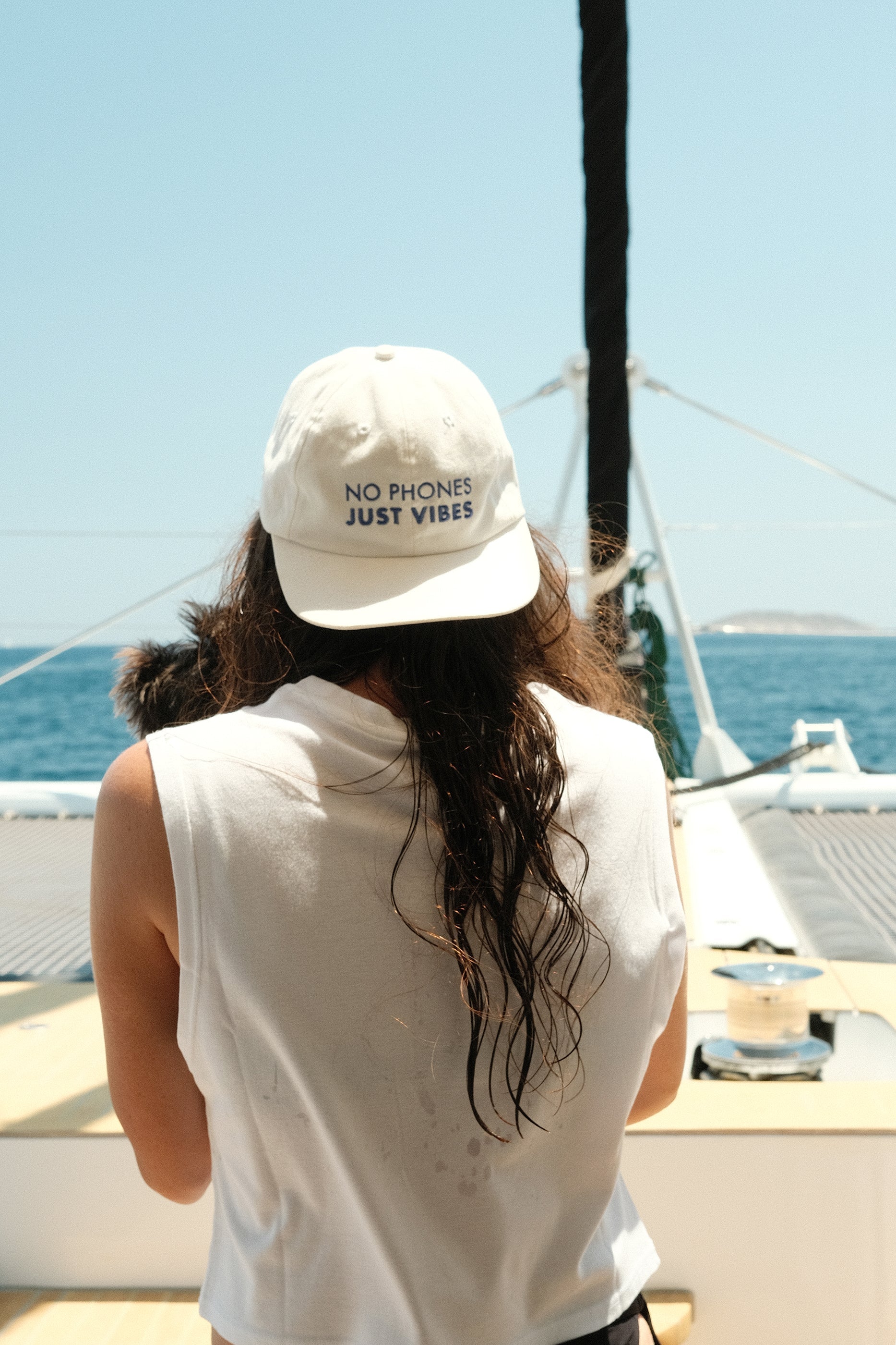 No Phones Just Vibes Cap