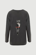 Statue Long Sleeve Tee - back print
