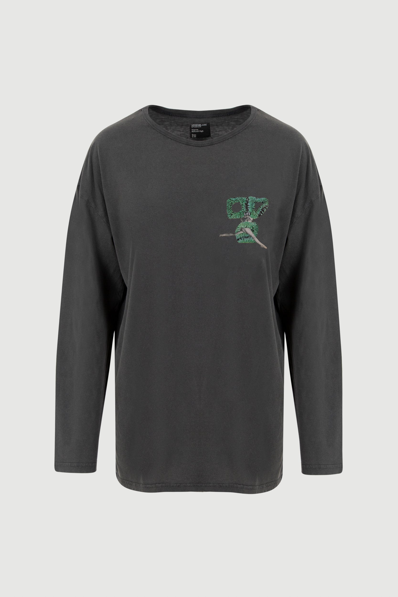 Green Legs Long Sleeve Tee - front print