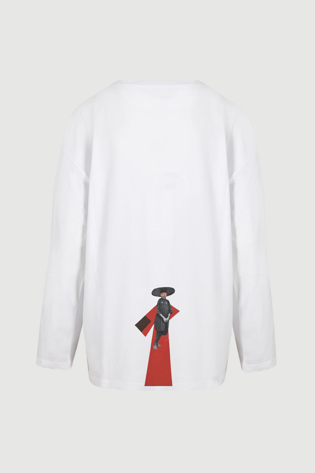 Hat Life Red Long Sleeve Tee - back print