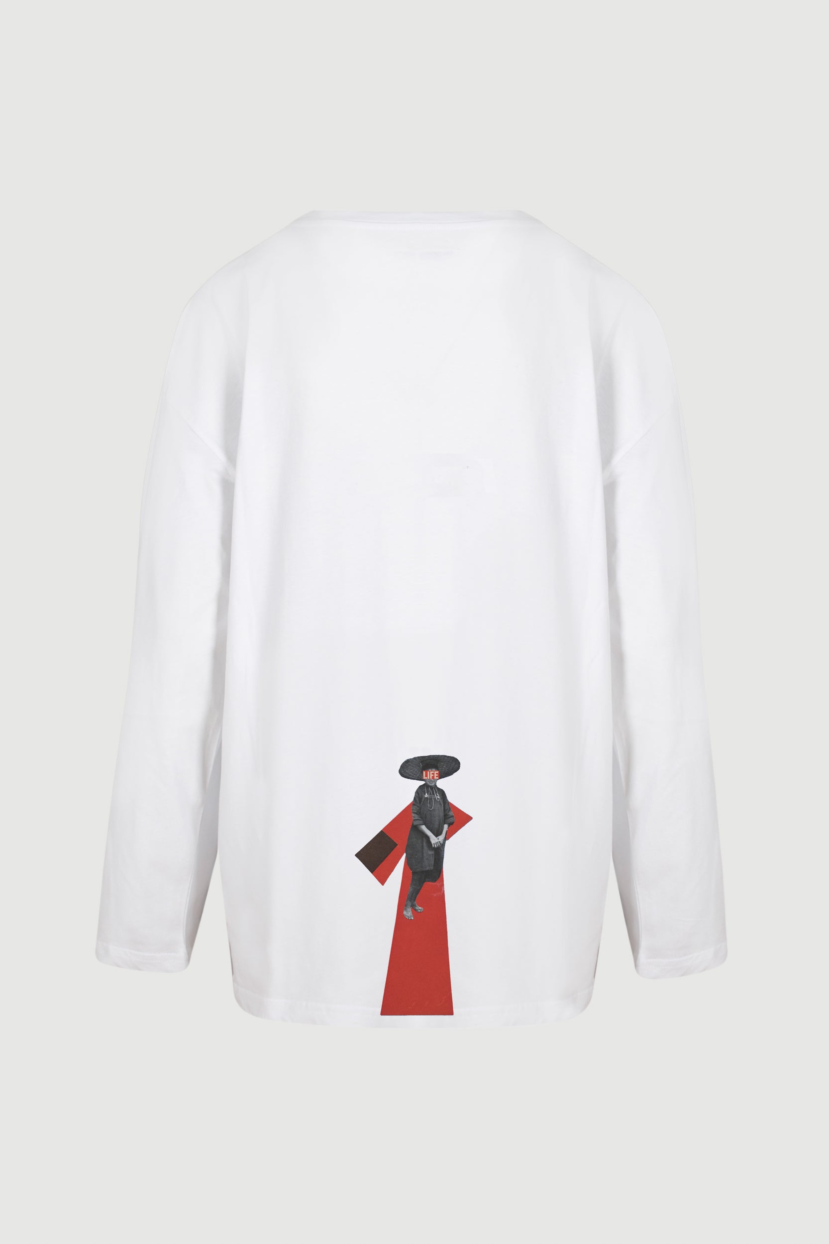 Hat Life Red Long Sleeve Tee - back print